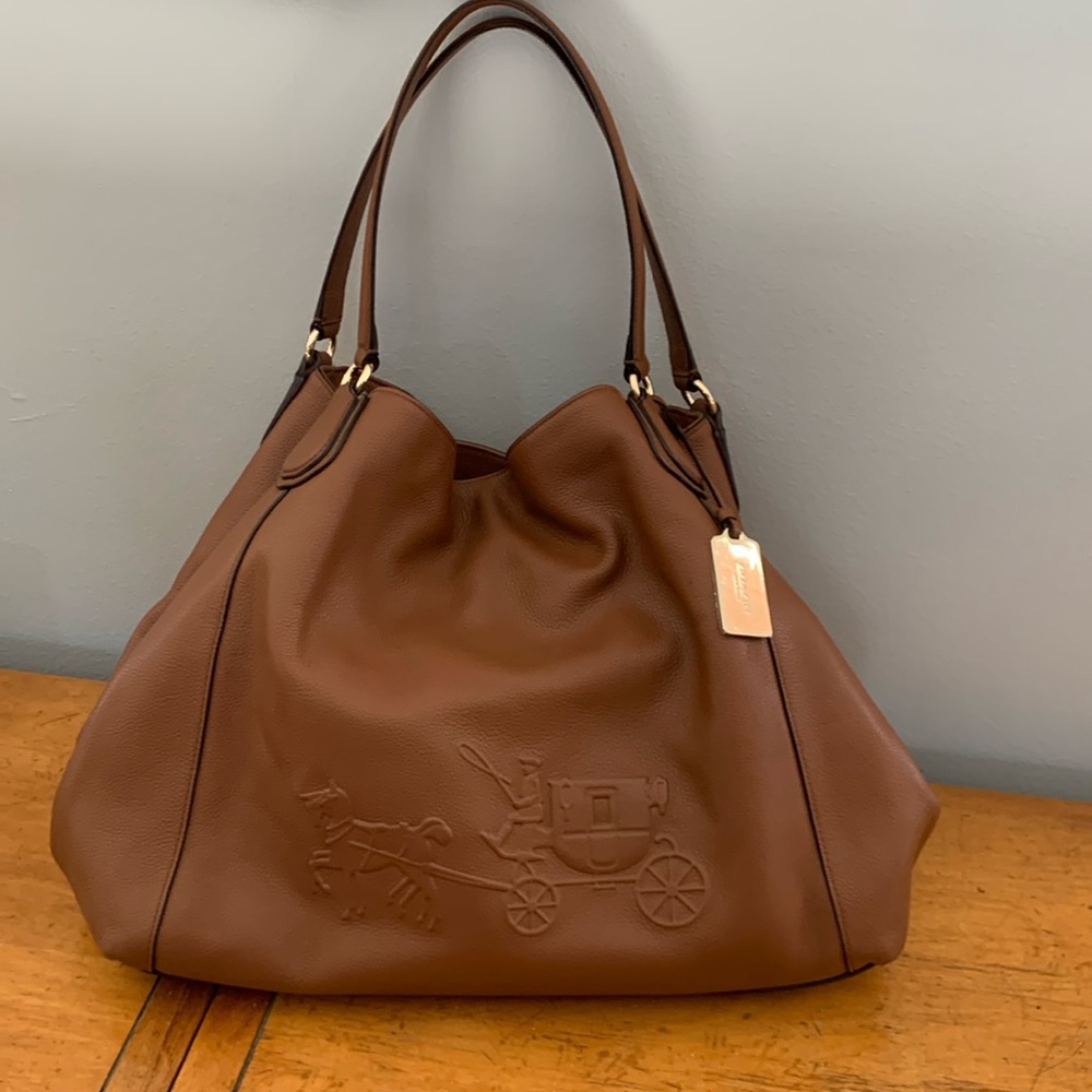Coach tan Edie bag used once